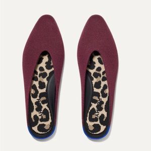 Rothy’s almond demi mules, size 8.5, black cherry